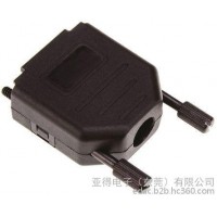 MHConnectors D**-9-K Dsub外殼 黑色 尼龍 D-sub 連接器底殼, 帶應(yīng)力消除
