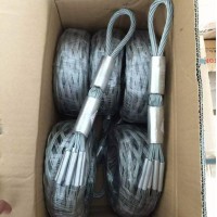 【刻發(fā)】電力電纜網套連接器 導線牽引網套 鋼絲繩電纜網罩 導線雙頭網套 批發(fā)供應