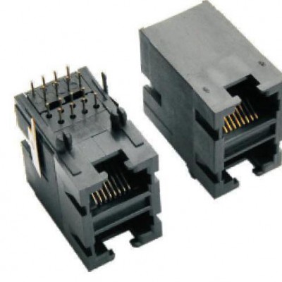 供應(yīng)興伸展電子8P8C雙排全塑RJ45插