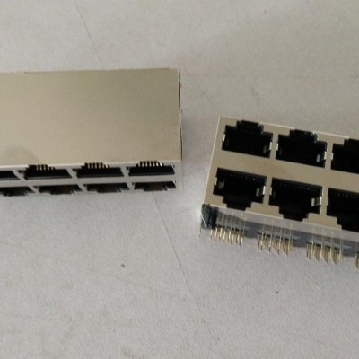 供應興伸展電子8P8C上下排12口帶燈/