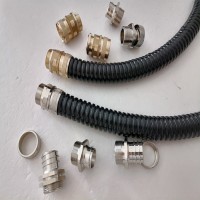 福萊通NPT2”電纜保護(hù)軟管連接防水終端接頭，外螺紋防爆，耐高溫金屬連接器
