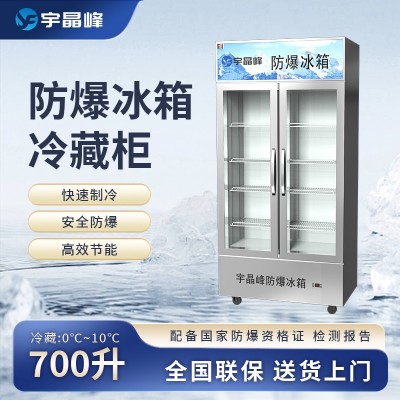 宇晶峰玻璃門防爆冰箱700L